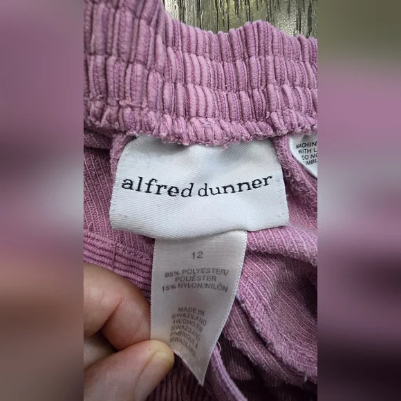 Alfred Dunner Dusty Rose Corduroy Pants | Women’s Size 12.  I#033 - Picture 4 of 12